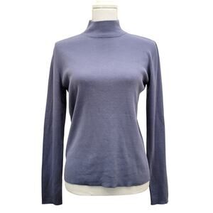 Coldwater Creek Sweater NEW Small Blue Silk